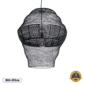 glo-01912-01912_0 GLOBOSTAR® KENTUCKY 01912 VINTAGE ΚΡΕΜΑΣΤΟ ΦΩΤΙΣΤΙΚΟ ΠΛΕΓΜΑ ΜΟΝΟΦΩΤΟ 1 X E27 IP20 ΜΑΥΡΟ ΜΕ