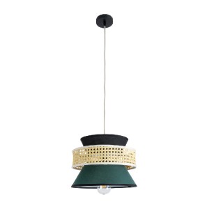 glo-01915-01915_4 GLOBOSTAR® SAIGE 01915 BOHO ΚΡΕΜΑΣΤΟ ΦΩΤΙΣΤΙΚΟ ΠΛΕΓΜΑ ΜΟΝΟΦΩΤΟ 1 X E27 IP20 ΜΠΕΖ ΞΥΛΟ ΜΕ Μ