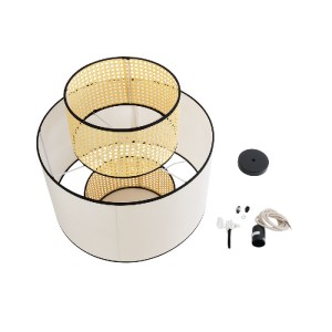 glo-01917-01917_10 GLOBOSTAR® SAIGE 01917 BOHO ΚΡΕΜΑΣΤΟ ΦΩΤΙΣΤΙΚΟ ΠΛΕΓΜΑ ΜΟΝΟΦΩΤΟ 1 X E27 IP20 ΜΠΕΖ ΞΥΛΟ ΜΕ Μ