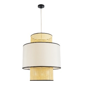 glo-01917-01917_4 GLOBOSTAR® SAIGE 01917 BOHO ΚΡΕΜΑΣΤΟ ΦΩΤΙΣΤΙΚΟ ΠΛΕΓΜΑ ΜΟΝΟΦΩΤΟ 1 X E27 IP20 ΜΠΕΖ ΞΥΛΟ ΜΕ Μ
