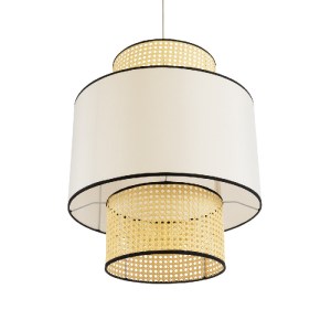glo-01917-01917_6 GLOBOSTAR® SAIGE 01917 BOHO ΚΡΕΜΑΣΤΟ ΦΩΤΙΣΤΙΚΟ ΠΛΕΓΜΑ ΜΟΝΟΦΩΤΟ 1 X E27 IP20 ΜΠΕΖ ΞΥΛΟ ΜΕ Μ