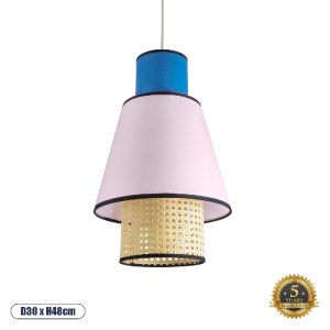 glo-01921-01921_0 GLOBOSTAR® SAIGE 01921 BOHO ΚΡΕΜΑΣΤΟ ΦΩΤΙΣΤΙΚΟ ΠΛΕΓΜΑ ΜΟΝΟΦΩΤΟ 1 X E27 IP20 ΜΠΕΖ ΞΥΛΟ ΜΕ Μ