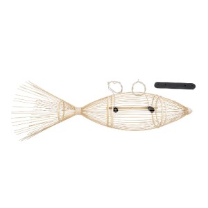 glo-01927-01927_10 GLOBOSTAR® FISH 01927 ΜΟΝΤΕΡΝΟ ΚΡΕΜΑΣΤΟ ΦΩΤΙΣΤΙΚΟ ΠΛΕΓΜΑ ΔΙΦΩΤΟ 2 X E27 IP20 ΜΠΕΖ ΞΥΛΟ - Μ