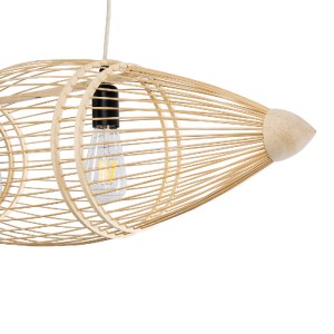 glo-01927-01927_6 GLOBOSTAR® FISH 01927 ΜΟΝΤΕΡΝΟ ΚΡΕΜΑΣΤΟ ΦΩΤΙΣΤΙΚΟ ΠΛΕΓΜΑ ΔΙΦΩΤΟ 2 X E27 IP20 ΜΠΕΖ ΞΥΛΟ - Μ