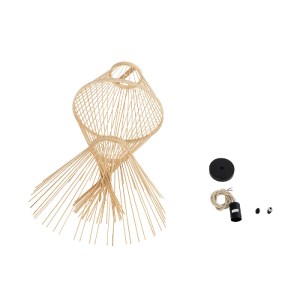 glo-01928-01928_11 GLOBOSTAR® YOSHI 01928 BOHO ΚΡΕΜΑΣΤΟ ΦΩΤΙΣΤΙΚΟ ΠΛΕΓΜΑ ΜΟΝΟΦΩΤΟ 1 X E27 IP20 ΜΠΕΖ ΞΥΛΟ - Μ3