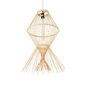 glo-01928-01928_6 GLOBOSTAR® YOSHI 01928 BOHO ΚΡΕΜΑΣΤΟ ΦΩΤΙΣΤΙΚΟ ΠΛΕΓΜΑ ΜΟΝΟΦΩΤΟ 1 X E27 IP20 ΜΠΕΖ ΞΥΛΟ - Μ3