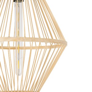 glo-01928-01928_8 GLOBOSTAR® YOSHI 01928 BOHO ΚΡΕΜΑΣΤΟ ΦΩΤΙΣΤΙΚΟ ΠΛΕΓΜΑ ΜΟΝΟΦΩΤΟ 1 X E27 IP20 ΜΠΕΖ ΞΥΛΟ - Μ3
