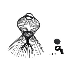 glo-01929-01929_11 GLOBOSTAR® YOSHI 01929 BOHO ΚΡΕΜΑΣΤΟ ΦΩΤΙΣΤΙΚΟ ΠΛΕΓΜΑ ΜΟΝΟΦΩΤΟ 1 X E27 IP20 ΜΑΥΡΟ ΞΥΛΟ - Μ