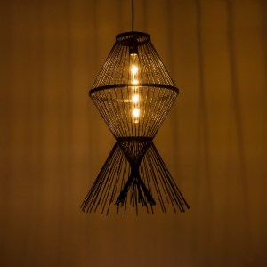 glo-01929-01929_3 GLOBOSTAR® YOSHI 01929 BOHO ΚΡΕΜΑΣΤΟ ΦΩΤΙΣΤΙΚΟ ΠΛΕΓΜΑ ΜΟΝΟΦΩΤΟ 1 X E27 IP20 ΜΑΥΡΟ ΞΥΛΟ - Μ