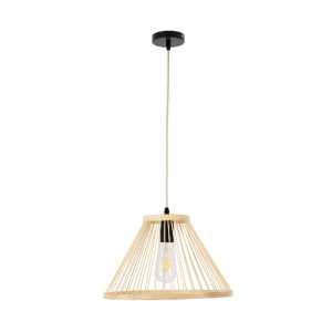 glo-01930-01930_4 GLOBOSTAR® TYGEE 01930 BOHO ΚΡΕΜΑΣΤΟ ΦΩΤΙΣΤΙΚΟ ΠΛΕΓΜΑ ΜΟΝΟΦΩΤΟ 1 X E27 IP20 ΜΠΕΖ ΞΥΛΟ - Μ3