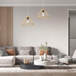 glo-01930-post_245 GLOBOSTAR® TYGEE 01930 BOHO ΚΡΕΜΑΣΤΟ ΦΩΤΙΣΤΙΚΟ ΠΛΕΓΜΑ ΜΟΝΟΦΩΤΟ 1 X E27 IP20 ΜΠΕΖ ΞΥΛΟ - Μ3