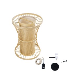 glo-01932-01932_10 GLOBOSTAR® HIBISCUS 01932 BOHO ΚΡΕΜΑΣΤΟ ΦΩΤΙΣΤΙΚΟ ΠΛΕΓΜΑ ΜΟΝΟΦΩΤΟ 1 X E27 IP20 ΜΠΕΖ ΞΥΛΟ -