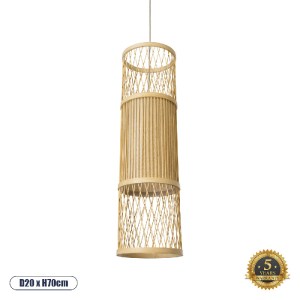 glo-01933-01933_00 GLOBOSTAR® HIBISCUS 01933 BOHO ΚΡΕΜΑΣΤΟ ΦΩΤΙΣΤΙΚΟ ΠΛΕΓΜΑ ΜΟΝΟΦΩΤΟ 1 X E27 IP20 ΜΠΕΖ ΞΥΛΟ -