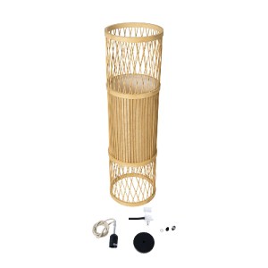 glo-01933-01933_10 GLOBOSTAR® HIBISCUS 01933 BOHO ΚΡΕΜΑΣΤΟ ΦΩΤΙΣΤΙΚΟ ΠΛΕΓΜΑ ΜΟΝΟΦΩΤΟ 1 X E27 IP20 ΜΠΕΖ ΞΥΛΟ -