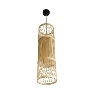 glo-01933-01933_5 GLOBOSTAR® HIBISCUS 01933 BOHO ΚΡΕΜΑΣΤΟ ΦΩΤΙΣΤΙΚΟ ΠΛΕΓΜΑ ΜΟΝΟΦΩΤΟ 1 X E27 IP20 ΜΠΕΖ ΞΥΛΟ -