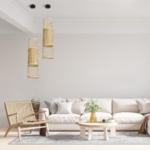 glo-01933-post_224 GLOBOSTAR® HIBISCUS 01933 BOHO ΚΡΕΜΑΣΤΟ ΦΩΤΙΣΤΙΚΟ ΠΛΕΓΜΑ ΜΟΝΟΦΩΤΟ 1 X E27 IP20 ΜΠΕΖ ΞΥΛΟ -