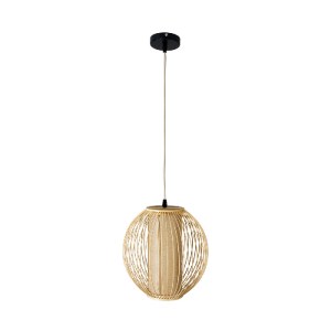 glo-01934-01934_3 GLOBOSTAR® HIBISCUS 01934 BOHO ΚΡΕΜΑΣΤΟ ΦΩΤΙΣΤΙΚΟ ΠΛΕΓΜΑ ΜΟΝΟΦΩΤΟ 1 X E27 IP20 ΜΠΕΖ ΞΥΛΟ -