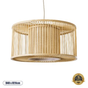 glo-01935-01935_00 GLOBOSTAR® HIBISCUS 01935 BOHO ΚΡΕΜΑΣΤΟ ΦΩΤΙΣΤΙΚΟ ΠΛΕΓΜΑ ΜΟΝΟΦΩΤΟ 1 X E27 IP20 ΜΠΕΖ ΞΥΛΟ -