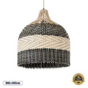 glo-01944-01944_0 GLOBOSTAR® BARBADOS 01944 BOHO ΚΡΕΜΑΣΤΟ ΦΩΤΙΣΤΙΚΟ ΚΑΜΠΑΝΑ ΜΟΝΟΦΩΤΟ 1 X E27 IP20 ΜΠΕΖ & ΧΑΚ