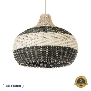 glo-01946-01946_0 GLOBOSTAR® BARBADOS 01946 BOHO ΚΡΕΜΑΣΤΟ ΦΩΤΙΣΤΙΚΟ ΚΑΜΠΑΝΑ ΜΟΝΟΦΩΤΟ 1 X E27 IP20 ΜΠΕΖ & ΧΑΚ