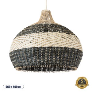 glo-01947-01947_0 GLOBOSTAR® BARBADOS 01947 BOHO ΚΡΕΜΑΣΤΟ ΦΩΤΙΣΤΙΚΟ ΚΑΜΠΑΝΑ ΜΟΝΟΦΩΤΟ 1 X E27 IP20 ΜΠΕΖ & ΧΑΚ