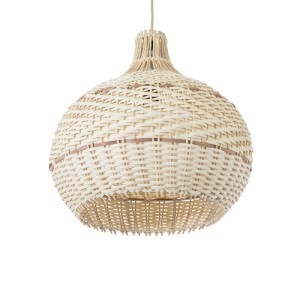 glo-01950-01950_6 GLOBOSTAR® SANTACRUZ 01950 BOHO ΚΡΕΜΑΣΤΟ ΦΩΤΙΣΤΙΚΟ ΚΑΜΠΑΝΑ ΜΟΝΟΦΩΤΟ 1 X E27 IP20 ΜΠΕΖ & ΚΑ
