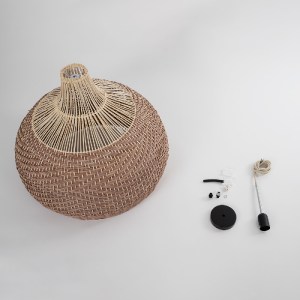 glo-01953-01953_11 GLOBOSTAR® PANAMA 01953 BOHO ΚΡΕΜΑΣΤΟ ΦΩΤΙΣΤΙΚΟ ΚΑΜΠΑΝΑ ΜΟΝΟΦΩΤΟ 1 X E27 IP20 ΚΑΦΕ & ΜΠΕΖ 
