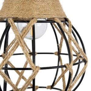 glo-01962-01962_7 GLOBOSTAR® BELLARIVA 01962 BOHO ΕΠΙΤΟΙΧΙΟ ΦΩΤΙΣΤΙΚΟ ΑΠΛΙΚΑ ΜΟΝΟΦΩΤΟ 1 X E27 IP20 ΜΑΥΡΟ ΜΕΤ