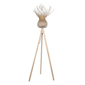 glo-01984-74d47f_01984_0 GLOBOSTAR® POPPY 01984 BOHO ΕΠΙΔΑΠΕΔΙΟ ΦΩΤΙΣΤΙΚΟ ΜΟΝΟΦΩΤΟ 1 X E27 IP20 ΜΠΕΖ ΞΥΛΟ - Μ58 X Π