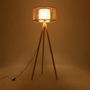 glo-01988-01988_2 GLOBOSTAR® POPPY 01988 BOHO ΕΠΙΔΑΠΕΔΙΟ ΦΩΤΙΣΤΙΚΟ ΜΟΝΟΦΩΤΟ 1 X E27 IP20 ΜΠΕΖ ΞΥΛΟ - Μ58 X Π58 X Υ145.5CM