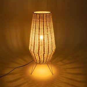 glo-02012-02012_3 GLOBOSTAR® BOLSON 02012 BOHO ΕΠΙΔΑΠΕΔΙΟ ΦΩΤΙΣΤΙΚΟ ΜΟΝΟΦΩΤΟ 1 X E27 IP20 ΜΠΕΖ ΞΥΛΟ ΜΕ ΛΕΥΚΟ