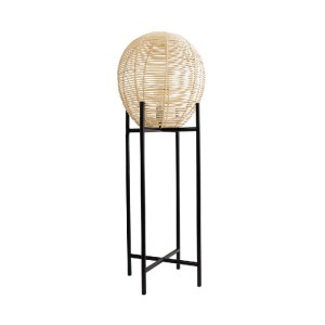 glo-02015-02015_2 GLOBOSTAR® NERINA 02015 BOHO ΕΠΙΔΑΠΕΔΙΟ ΦΩΤΙΣΤΙΚΟ ΜΟΝΟΦΩΤΟ 1 X E27 IP20 ΜΑΥΡΟ ΜΕΤΑΛΛΟ ΜΕ Μ