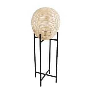 glo-02015-02015_4 GLOBOSTAR® NERINA 02015 BOHO ΕΠΙΔΑΠΕΔΙΟ ΦΩΤΙΣΤΙΚΟ ΜΟΝΟΦΩΤΟ 1 X E27 IP20 ΜΑΥΡΟ ΜΕΤΑΛΛΟ ΜΕ Μ