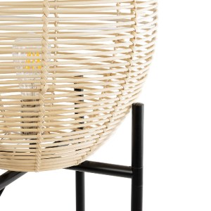 glo-02015-02015_5 GLOBOSTAR® NERINA 02015 BOHO ΕΠΙΔΑΠΕΔΙΟ ΦΩΤΙΣΤΙΚΟ ΜΟΝΟΦΩΤΟ 1 X E27 IP20 ΜΑΥΡΟ ΜΕΤΑΛΛΟ ΜΕ Μ