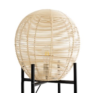 glo-02015-02015_6 GLOBOSTAR® NERINA 02015 BOHO ΕΠΙΔΑΠΕΔΙΟ ΦΩΤΙΣΤΙΚΟ ΜΟΝΟΦΩΤΟ 1 X E27 IP20 ΜΑΥΡΟ ΜΕΤΑΛΛΟ ΜΕ Μ