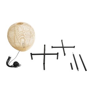 glo-02015-02015_8 GLOBOSTAR® NERINA 02015 BOHO ΕΠΙΔΑΠΕΔΙΟ ΦΩΤΙΣΤΙΚΟ ΜΟΝΟΦΩΤΟ 1 X E27 IP20 ΜΑΥΡΟ ΜΕΤΑΛΛΟ ΜΕ Μ