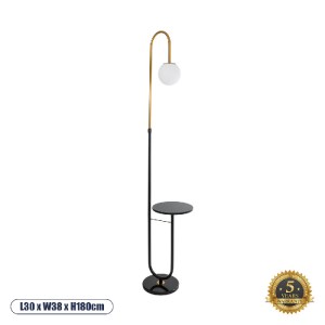 glo-02024-02024_00 GLOBOSTAR® CORDELIA 02024 ΜΟΝΤΕΡΝΟ ΕΠΙΔΑΠΕΔΙΟ ΦΩΤΙΣΤΙΚΟ ΜΟΝΟΦΩΤΟ 1 X E27 IP20 ΜΑΥΡΟ & ΧΡΥΣ