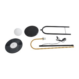 glo-02024-02024_9 GLOBOSTAR® CORDELIA 02024 ΜΟΝΤΕΡΝΟ ΕΠΙΔΑΠΕΔΙΟ ΦΩΤΙΣΤΙΚΟ ΜΟΝΟΦΩΤΟ 1 X E27 IP20 ΜΑΥΡΟ & ΧΡΥΣ