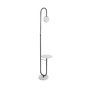 glo-02026-02026_2 GLOBOSTAR® CORDELIA 02026 ΜΟΝΤΕΡΝΟ ΕΠΙΔΑΠΕΔΙΟ ΦΩΤΙΣΤΙΚΟ ΜΟΝΟΦΩΤΟ 1 X E27 IP20  - ΜΑΥΡΟ ΑΛΟ