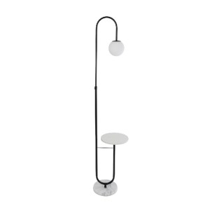 glo-02026-02026_4 GLOBOSTAR® CORDELIA 02026 ΜΟΝΤΕΡΝΟ ΕΠΙΔΑΠΕΔΙΟ ΦΩΤΙΣΤΙΚΟ ΜΟΝΟΦΩΤΟ 1 X E27 IP20  - ΜΑΥΡΟ ΑΛΟ