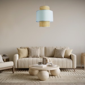 glo-02045-post_320 GLOBOSTAR® SAIGE 02045 BOHO ΚΡΕΜΑΣΤΟ ΦΩΤΙΣΤΙΚΟ ΠΛΕΓΜΑ ΜΟΝΟΦΩΤΟ 1 X E27 IP20 ΜΠΕΖ ΞΥΛΟ ΜΕ Γ