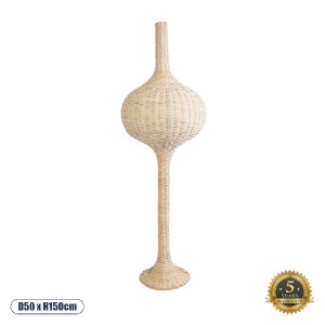 glo-02051-02051_0 GLOBOSTAR® ALADDIN 02051 BOHO ΕΠΙΔΑΠΕΔΙΟ ΦΩΤΙΣΤΙΚΟ ΜΟΝΟΦΩΤΟ 1 X E27 IP20 ΜΠΕΖ ΞΥΛΟ - Μ50 X