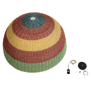 glo-02062-02062_10 GLOBOSTAR® CABALLEROS 02062 BOHO ΚΡΕΜΑΣΤΟ ΦΩΤΙΣΤΙΚΟ ΚΑΜΠΑΝΑ ΜΟΝΟΦΩΤΟ 1 X E27 IP20 ΠΟΛΥΧΡΩΜ