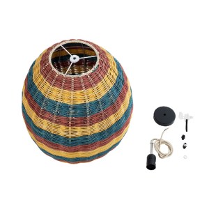 glo-02065-02065_10 GLOBOSTAR® CABALLEROS 02065 BOHO ΚΡΕΜΑΣΤΟ ΦΩΤΙΣΤΙΚΟ ΠΛΕΓΜΑ ΜΟΝΟΦΩΤΟ 1 X E27 IP20 ΠΟΛΥΧΡΩΜΟ