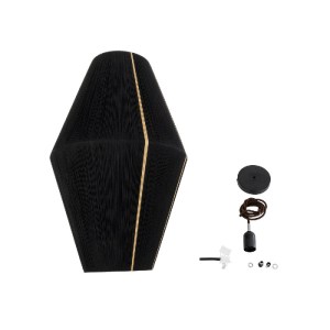 glo-02078-02078_10 GLOBOSTAR® SALERNO 02078 BOHO ΚΡΕΜΑΣΤΟ ΦΩΤΙΣΤΙΚΟ ΠΛΕΓΜΑ ΜΟΝΟΦΩΤΟ 1 X E27 IP20 ΜΑΥΡΟ & ΜΠΕΖ