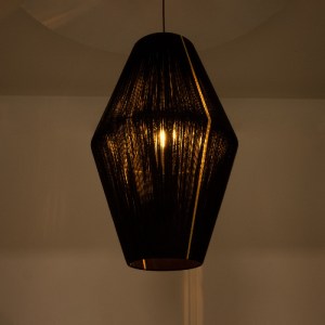 glo-02078-02078_3 GLOBOSTAR® SALERNO 02078 BOHO ΚΡΕΜΑΣΤΟ ΦΩΤΙΣΤΙΚΟ ΠΛΕΓΜΑ ΜΟΝΟΦΩΤΟ 1 X E27 IP20 ΜΑΥΡΟ & ΜΠΕΖ
