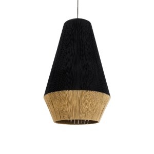glo-02080-02080_2 GLOBOSTAR® SALERNO 02080 BOHO ΚΡΕΜΑΣΤΟ ΦΩΤΙΣΤΙΚΟ ΠΛΕΓΜΑ ΜΟΝΟΦΩΤΟ 1 X E27 IP20 ΜΑΥΡΟ & ΜΠΕΖ