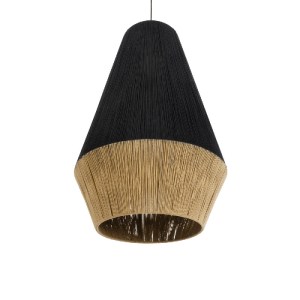 glo-02080-02080_6 GLOBOSTAR® SALERNO 02080 BOHO ΚΡΕΜΑΣΤΟ ΦΩΤΙΣΤΙΚΟ ΠΛΕΓΜΑ ΜΟΝΟΦΩΤΟ 1 X E27 IP20 ΜΑΥΡΟ & ΜΠΕΖ