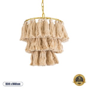 glo-02084-02084_0 GLOBOSTAR® MISSOULA 02084 BOHO ΚΡΕΜΑΣΤΟ ΦΩΤΙΣΤΙΚΟ ΣΧΟΙΝΙ ΜΟΝΟΦΩΤΟ 1 X E27 IP20 ΜΠΕΖ ΥΦΑΣΜΑ