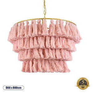 glo-02090-02090_0 GLOBOSTAR® MISSOULA 02090 BOHO ΚΡΕΜΑΣΤΟ ΦΩΤΙΣΤΙΚΟ ΣΧΟΙΝΙ ΜΟΝΟΦΩΤΟ 1 X E27 IP20 ΡΟΖ ΥΦΑΣΜΑ 